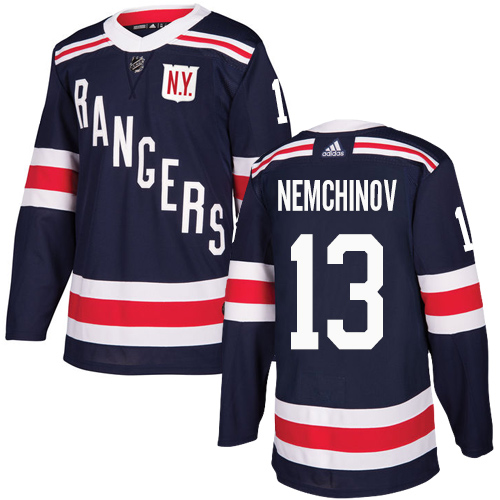 Adidas Rangers #13 Sergei Nemchinov Navy Blue Authentic 2018 Winter Classic Stitched NHL Jersey
